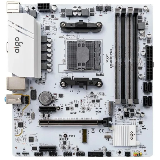AIGO B450M D4 Plus White AMD Motherboard