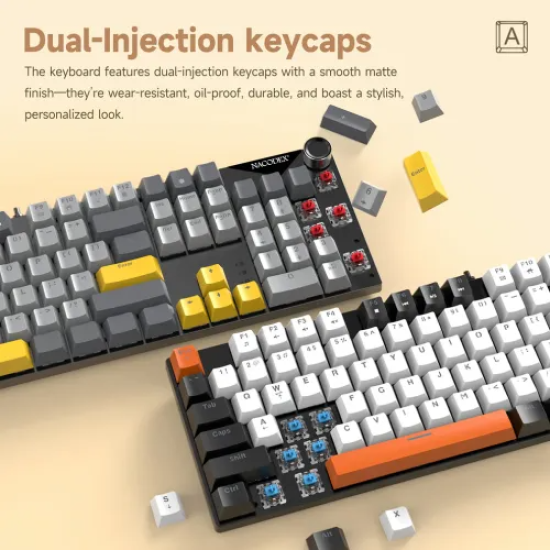 AJAZZ NK104 Wired RGB Hot-Swappable Mechanical Keyboard