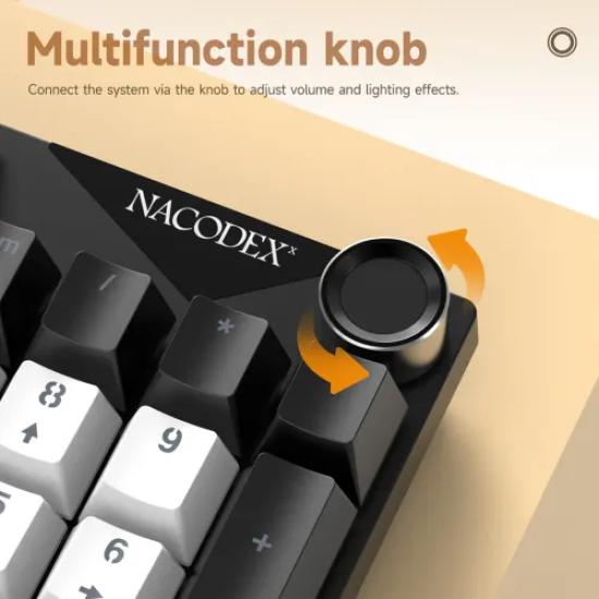 AJAZZ NK104 Wired RGB Hot-Swappable Mechanical Keyboard