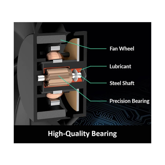 ARCTIC P12 PWM PST A-RGB BLACK 120 MM FAN WITH CABLE SPLITTER (3 PACK)