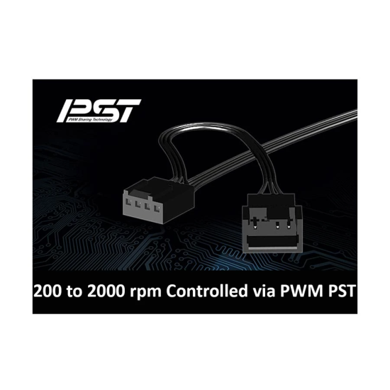 ARCTIC P12 PWM PST A-RGB BLACK 120 MM FAN WITH CABLE SPLITTER (SINGLE)