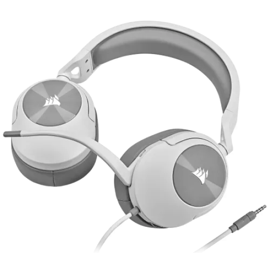 Corsair HS55 Stereo 3.5mm Omni-directional Wired Gaming Headphone White