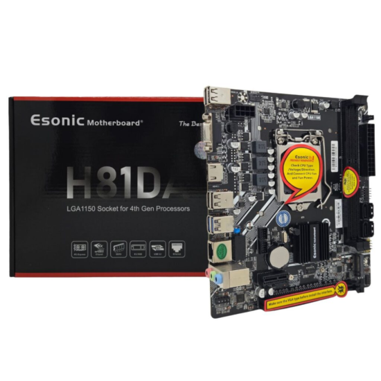 Esonic H81DA1 DDR-3 Intel 4th Gen NVME Support M-ATX