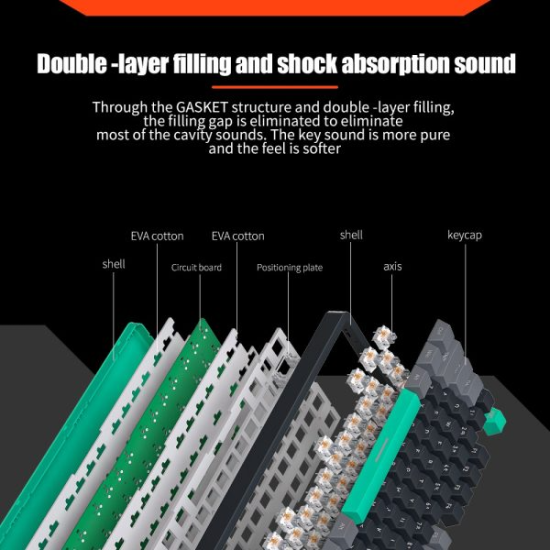 Furycube G87 Pro Rgb Hot-swappable Mechanical Keyboard