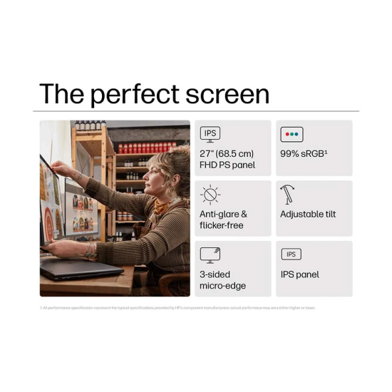 HP 527sf Series 5 27 inch FHD Monitor with Speakers