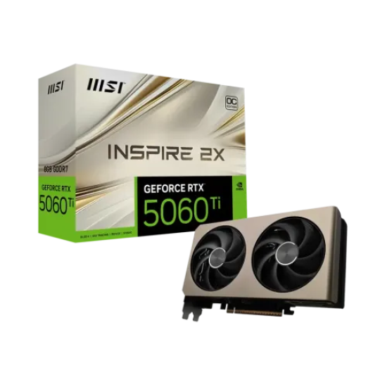 MSI GeForce RTX 5060 Ti 8G INSPIRE 2X OC 8GB GDDR7 128 bit Graphics Card