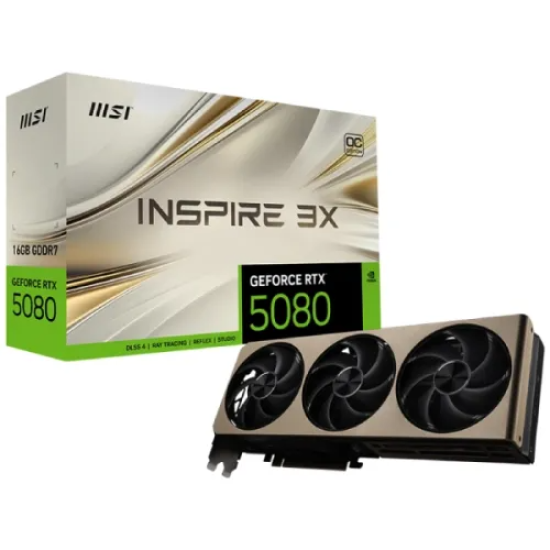 MSI GeForce RTX 5080 16G INSPIRE 3X OC GDDR7 16GB Graphics Card