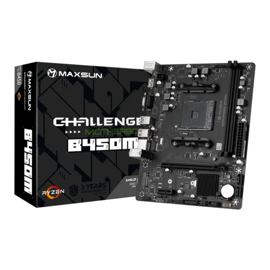 MAXSUN Challenger B450M AM4 M-ATX Motherboard