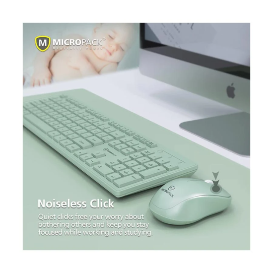 Micropack KM-237W Wireless Keyboard & Mouse Combo | GREEN