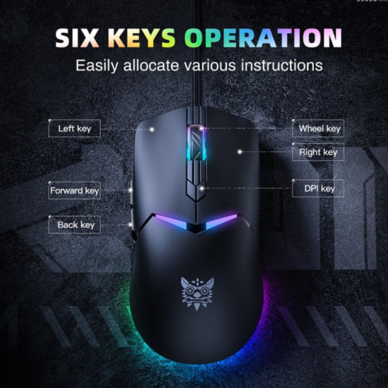Onikuma CW929 RGB Wired Gaming Mouse