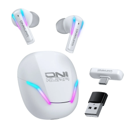 ONIKUMA T27 2.4G Wireless Gaming Earbuds with ENC Mic|White