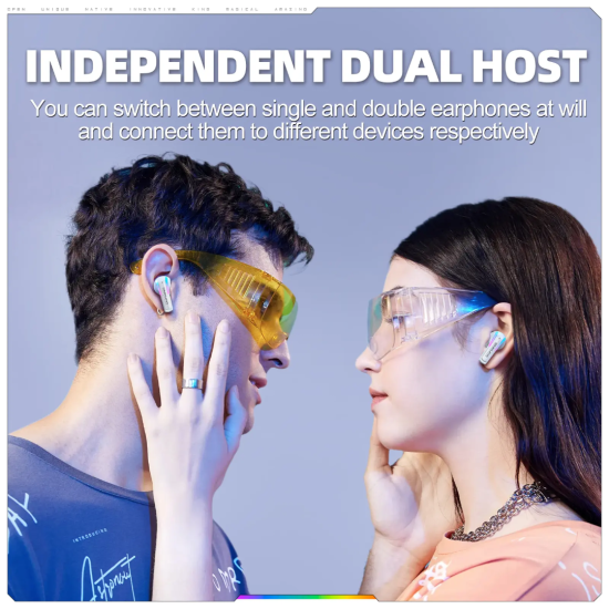 ONIKUMA T27 2.4G Wireless Gaming Earbuds with ENC Mic|White