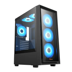 PC Power PP-GS2404 Crystal Glass V3 BK ATX Desktop Gaming Casing