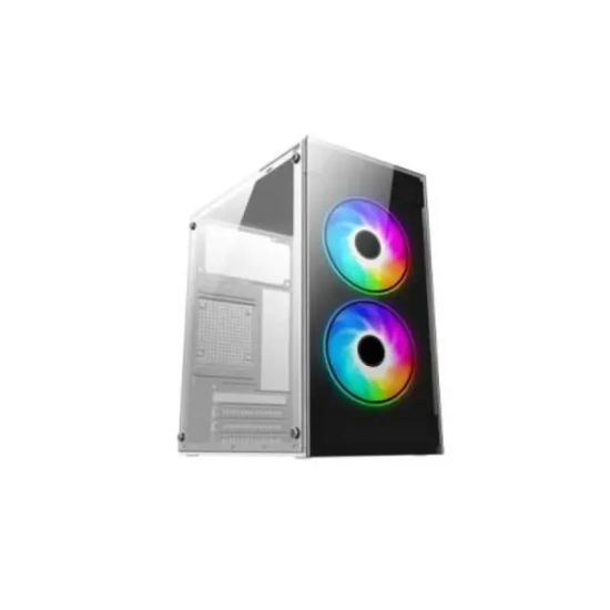 PC Power PP-OS2405 WH Crystal Mini M-ATX Desktop Casing with Power Supply