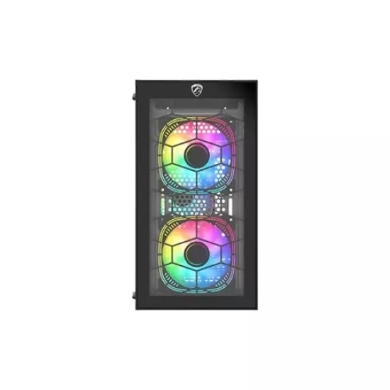 PC Power Spider Web Crystal Mini Black 3 FANS Gaming Case With 230W PSU