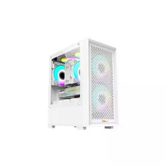 Pc Power White Flow Mesh X2 Mid Tower M-ATX Gaming Case With 230W PSU