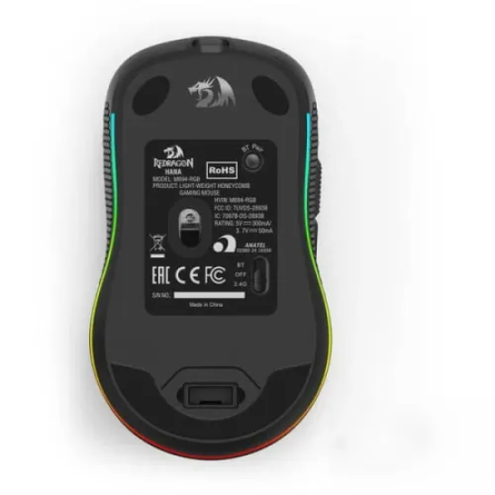 Redragon M694 Hana RGB Tri-Mode Honeycomb Gaming Mouse