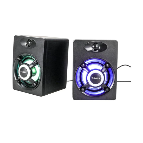 T-WOLF S1 RGB 2:0 Wired Gaming Speaker