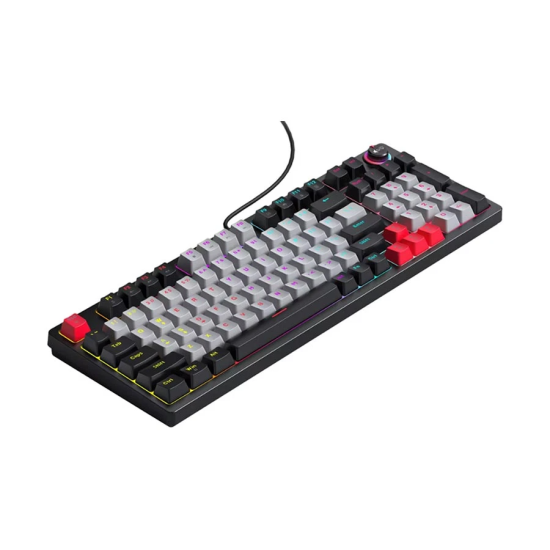 T-Wolf T50 Wired RGB Mechanical Gaming Keyboard | Gray-Black