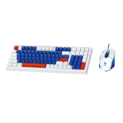 T-Wolf TF610 RGB  White Gaming Keyboard Mouse Combo