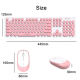 T-Wolf TF770 Wireless Keyboard Mouse Combo | Pink