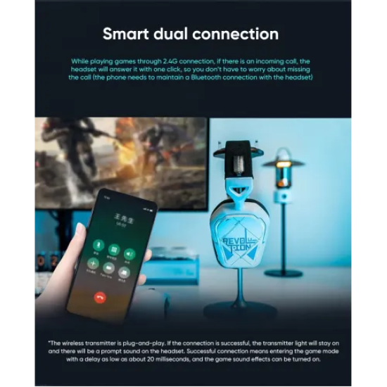 Thunderobot HL505 Shadow Wing RGB Tri-mode Gaming Headphone