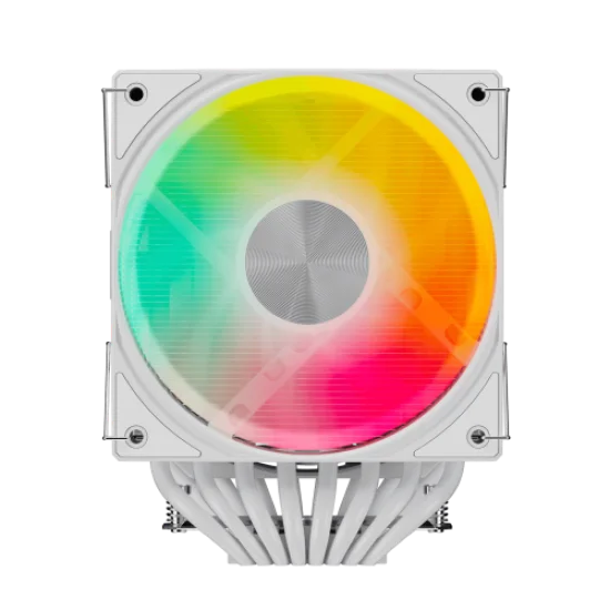 upHere UE2TC6 ARGB Dual Tower Air CPU Cooler – Premium White ARGB ...