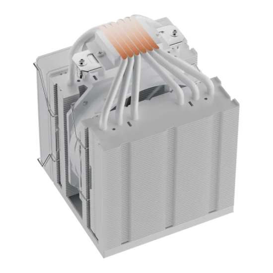 upHere UE2TC6 ARGB Dual Tower Air CPU Cooler – Premium White ARGB ...