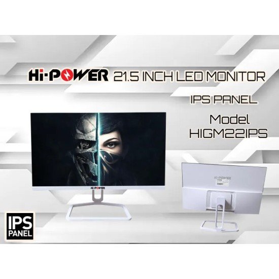HI POWER HIGM22IPS 21.5" IPS 100HZ BORDERLESS MONITOR (WHITE) 