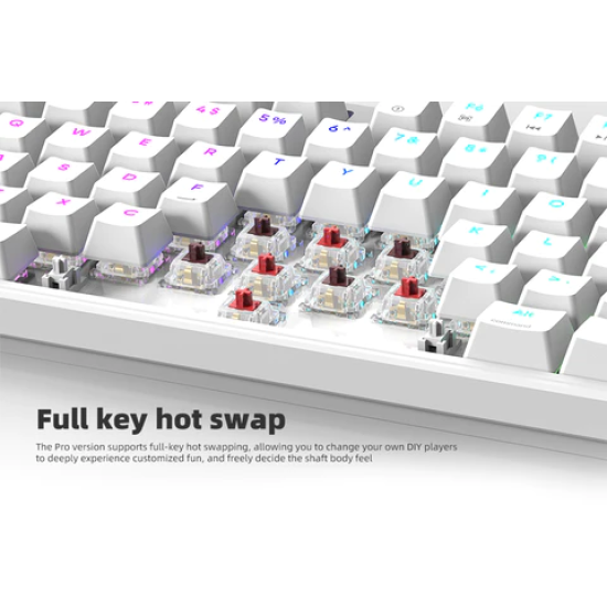 Monka 3087 Gasket Mount RGB Mechanical Keyboard Semi Hot-Swappable