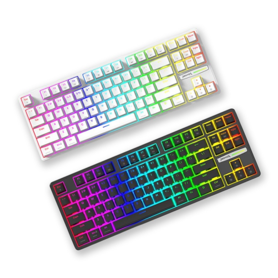 Monka 3087 Gasket Mount RGB Mechanical Keyboard Semi Hot-Swappable
