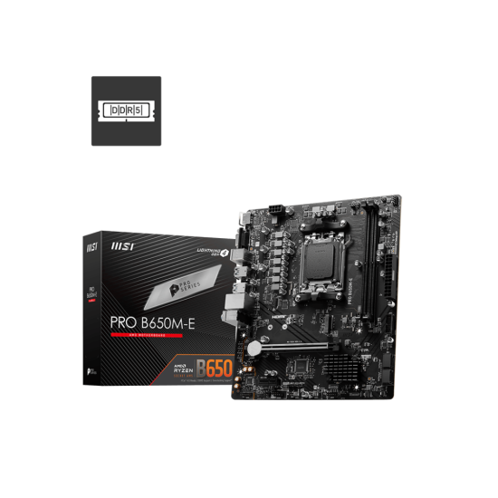 MSI PRO B650M-E AM5 mATX Performance Motherboard – Next-Gen Ryzen Power