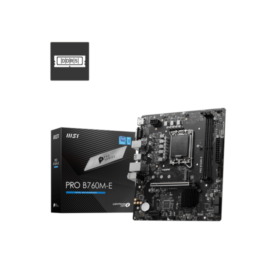 MSI PRO B760M-E DDR5 MICRO ATX Motherboard