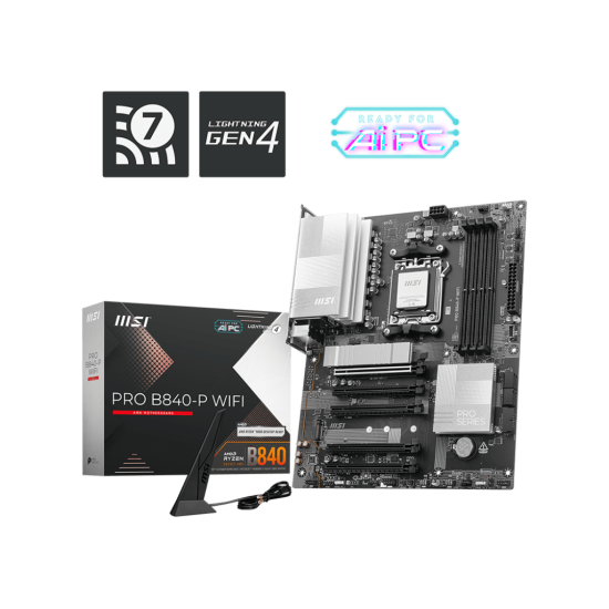 MSI PRO B840-P WIFI AM5 ATX Motherboard (AMD)
