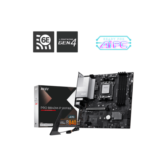MSI PRO B840M-P WIFI6E AM5 Micro ATX Motherboard