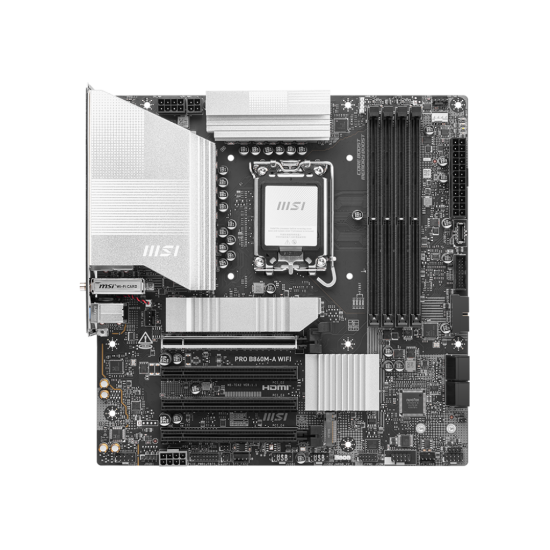 MSI PRO B860M-A WIFI LGA1851 Micro ATX Motherboard | PRO Series Motherboards