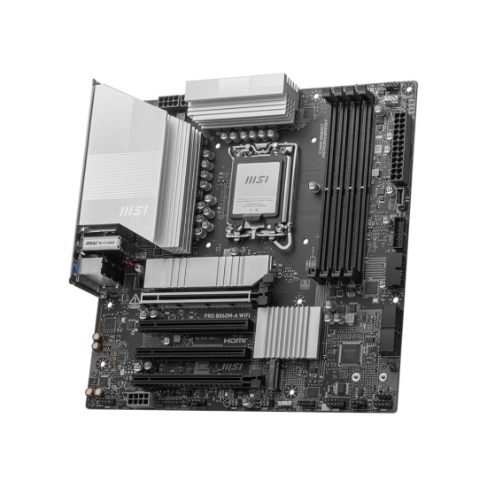 MSI PRO B860M-A WIFI LGA1851 Micro ATX Motherboard | PRO Series Motherboards