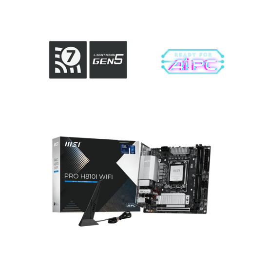 MSI PRO H810I WIFI LGA 1851 Mini-ITX Motherboard| PRO Series Motherboards
