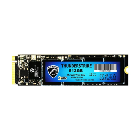 Pc Power Thunderstriker 512GB PCIe Gen 3x4 NVMe M.2 Internal SSD