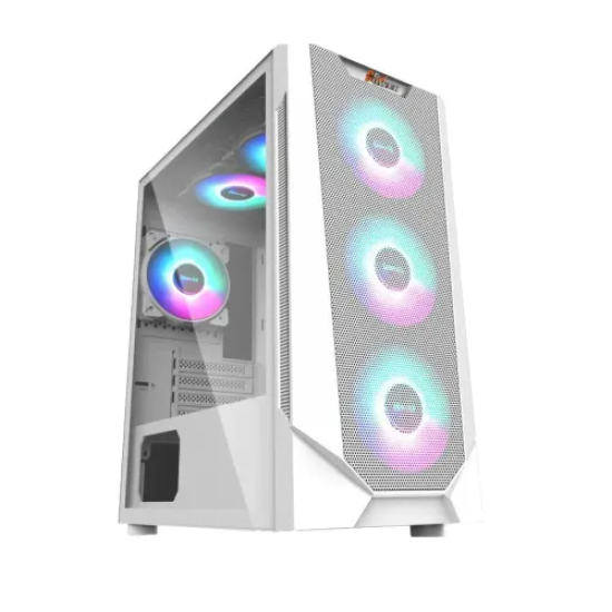 PC Power PG-300 Panzer Mesh Mid Tower ATX Gaming Casing White