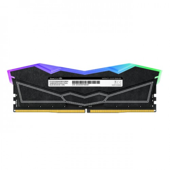 TEAM T-FORCE DELTA RGB BLACK DDR5 8GB 6000MHz Gaming RAM