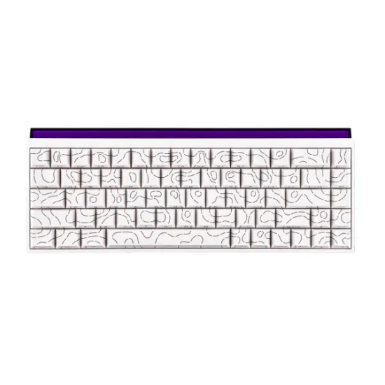 Ajazz NK68 Wired 68-Key Hot-Swappable Mechanical Keyboard|White Contour