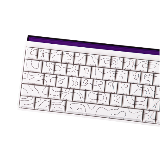Ajazz NK68 Wired 68-Key Hot-Swappable Mechanical Keyboard|White Contour