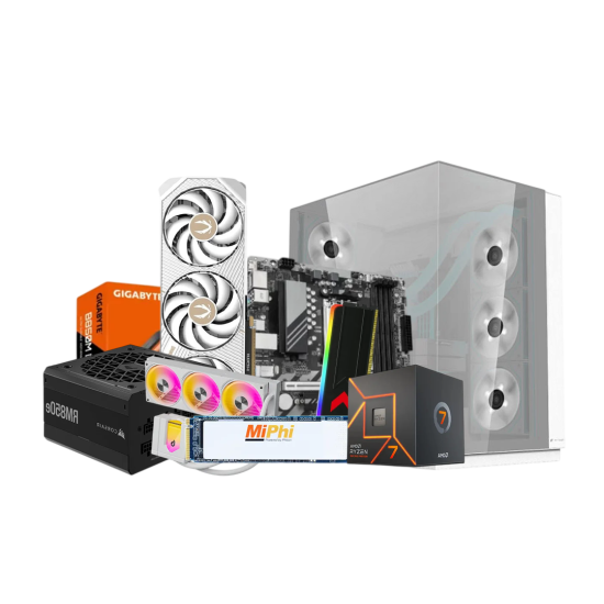 AMD Ryzen 7 7700 & RTX 5070 White Edition Gaming PC