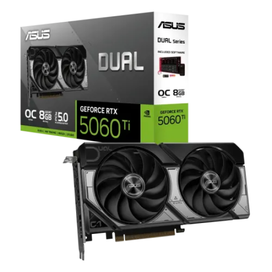 ASUS Dual GeForce RTX 5060 Ti GDDR7 8GB OC Edition Graphics Card
