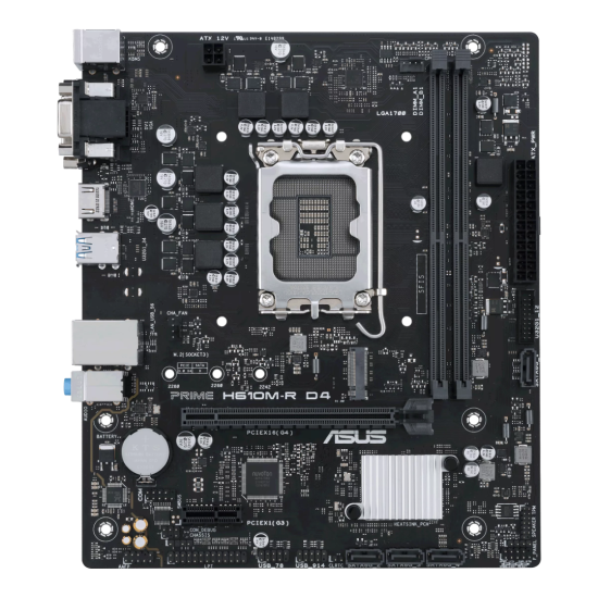 ASUS PRIME H610M-R D4 DDR4 LGA 1700 Micro ATX Motherboard