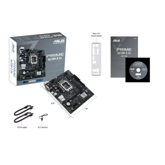 ASUS PRIME H610M-R D4 DDR4 LGA 1700 Micro ATX Motherboard