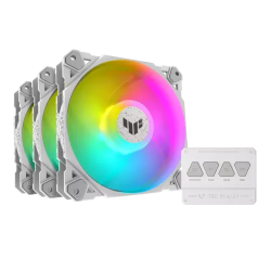 ASUS TUF Gaming TF120 ARGB White Triple Casing Cooler Fan Kit with ARGB Controller