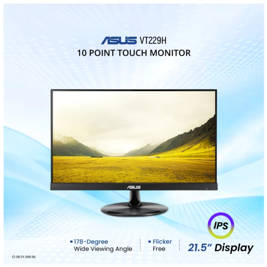 ASUS VT229H 21.5 Inch Full HD 5ms Low Blue Light Flicker Free Touch  Monitor