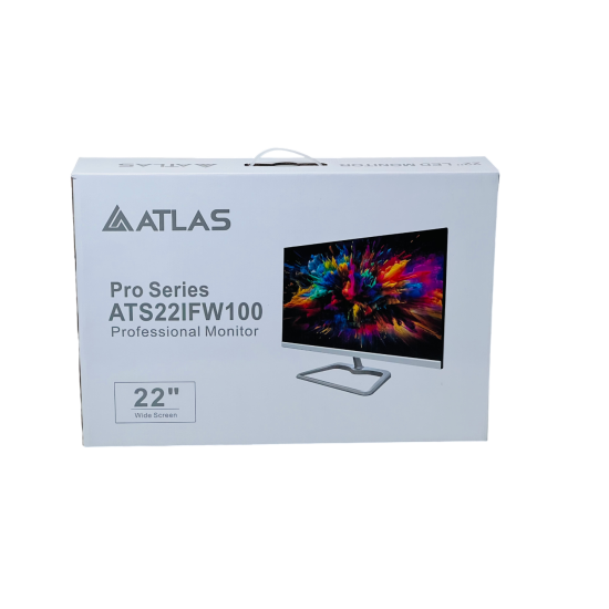 ATLAS ATS22IFW100 Pro Series 21.5″ IPS Display 100Hz LED Monitor in White Crisp Visuals